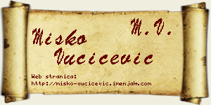 Miško Vučićević vizit kartica